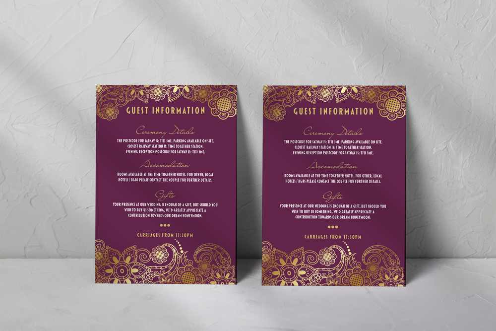 Guest Information Card