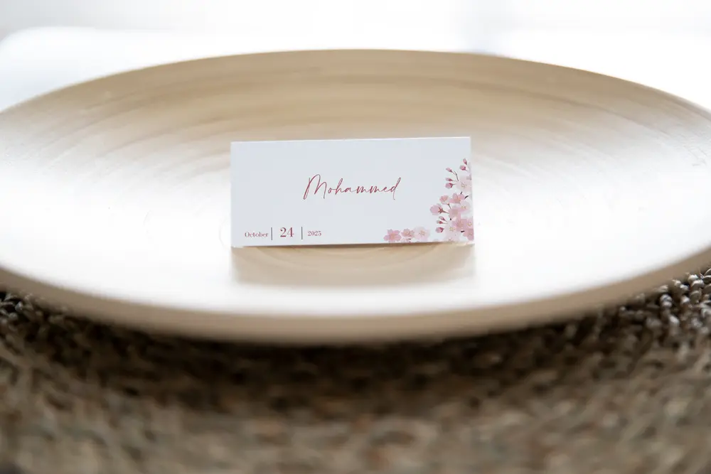 Place cards White Blossom
