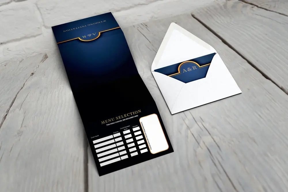 Accordion Wedding Invitation Deluxe Chalka