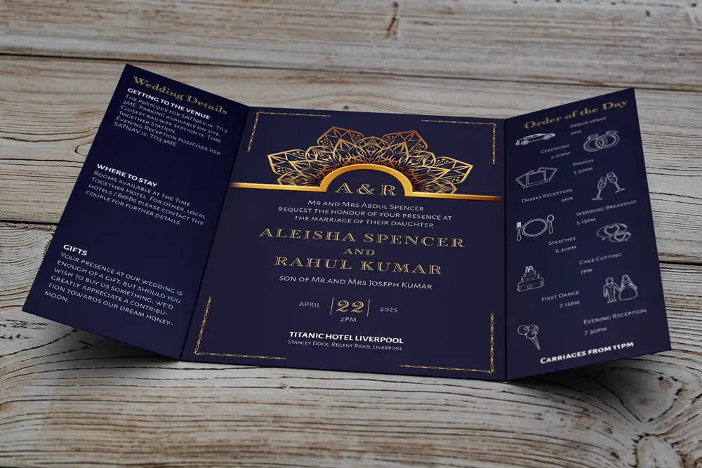 Gatefold Wedding Invitation Chalka
