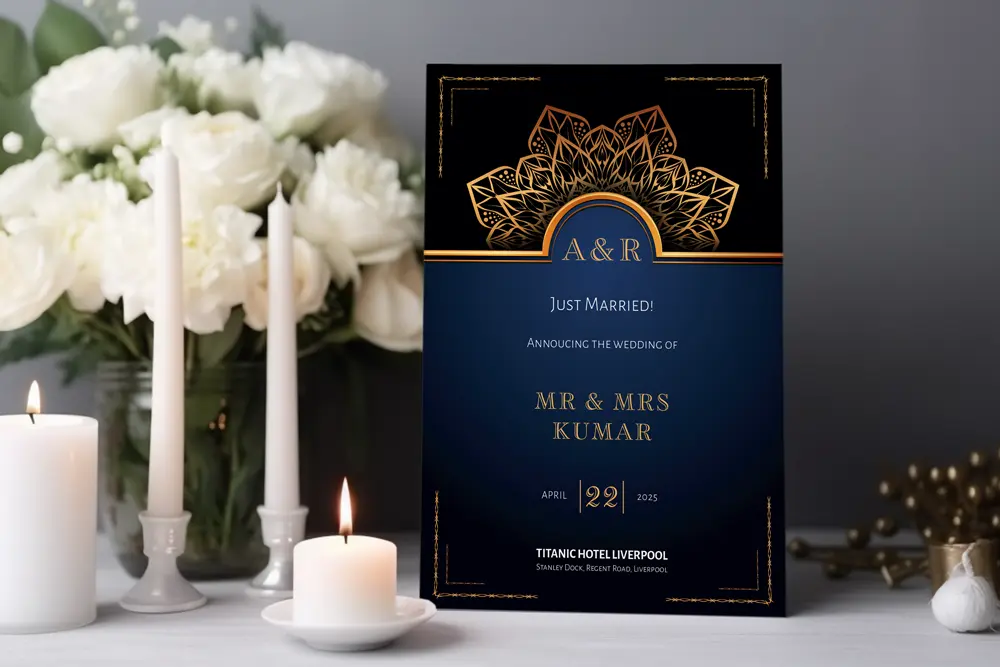 Wedding Announcement Card Elegant