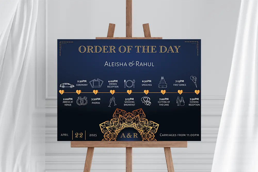 Order of the Day Sign Chalka