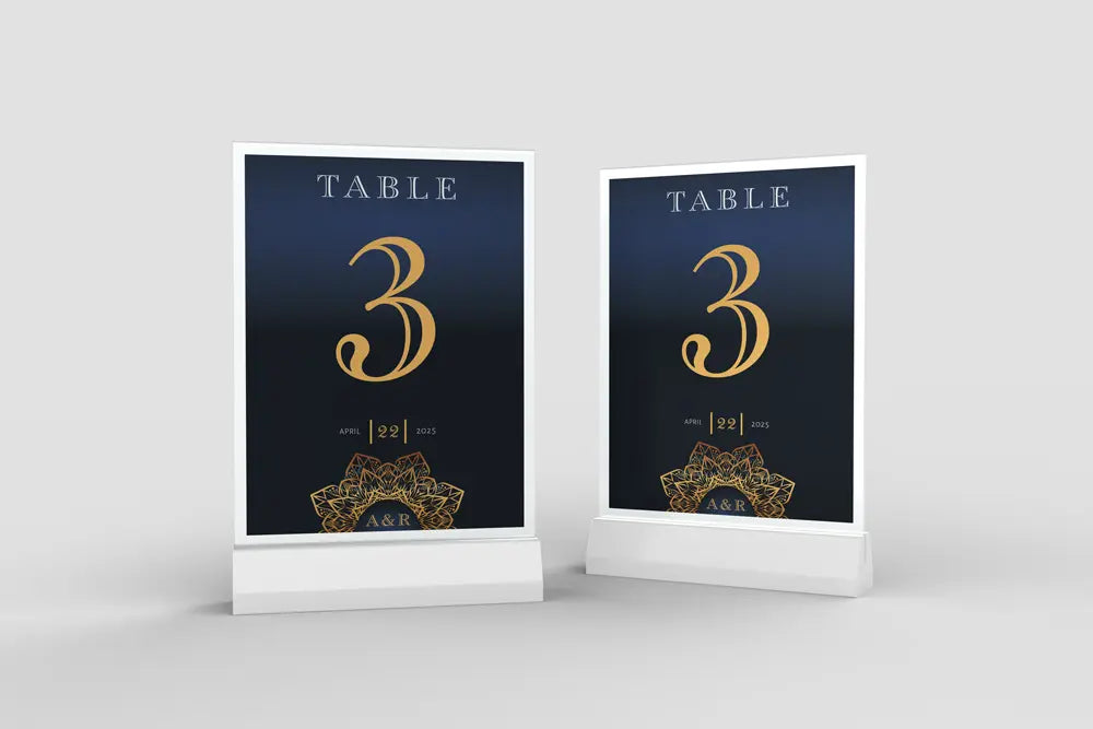Table Number Sign Chalka
