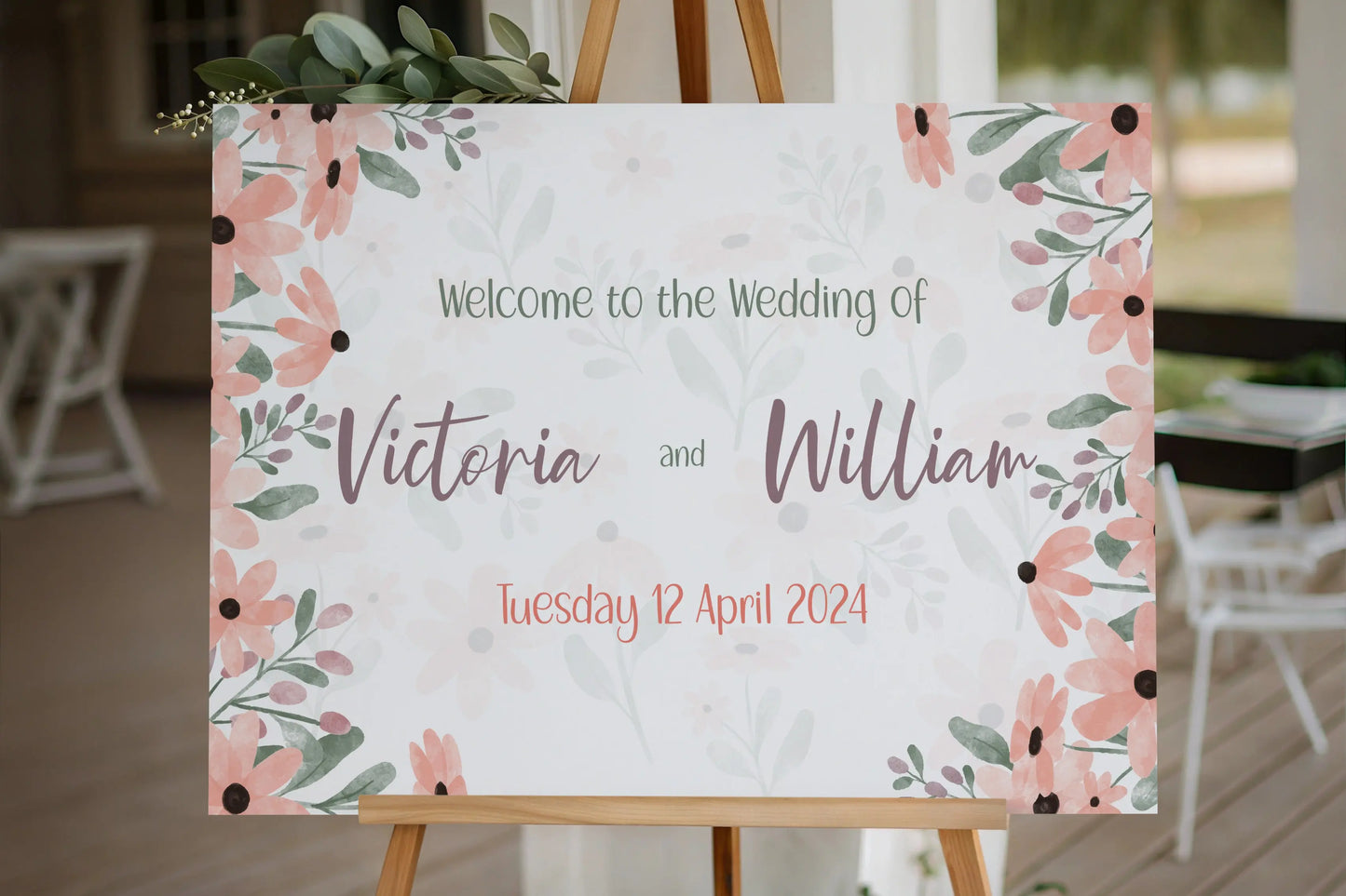 Welcome Sign Wild Flower