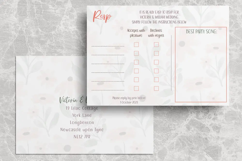 RSVP Card Wild Flower