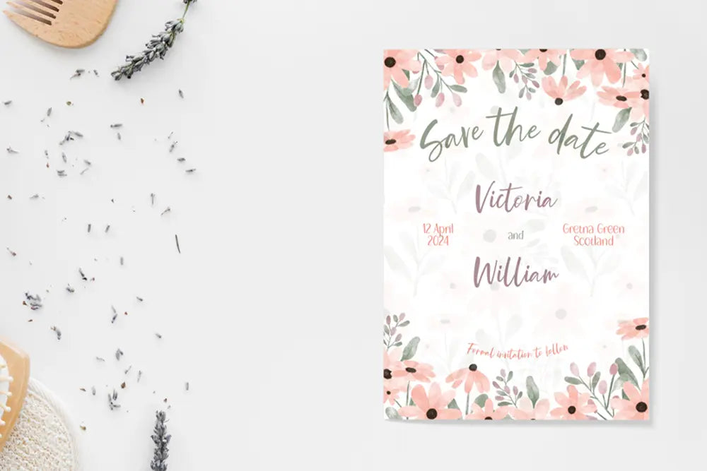 Save the Date Wild Flower