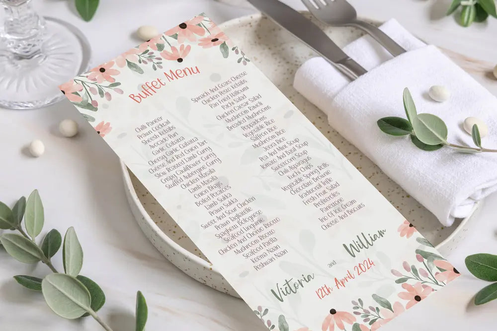 Buffet Menu Wild Flower