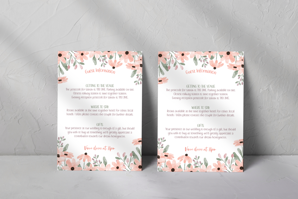 Guest Information Card