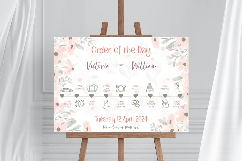 Order of the Day Sign Wild Flower