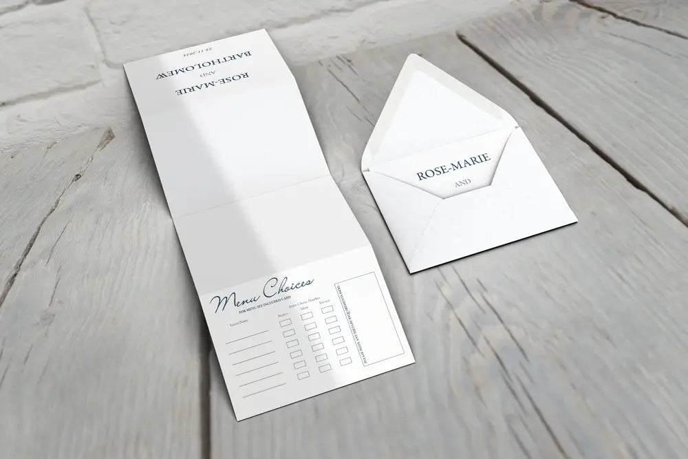 Accordion Wedding Invitation Deluxe Elegant