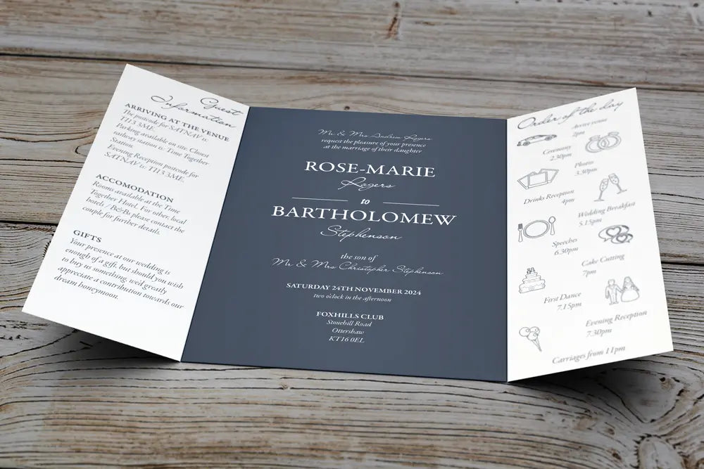 Gatefold Wedding Invitation Elegant