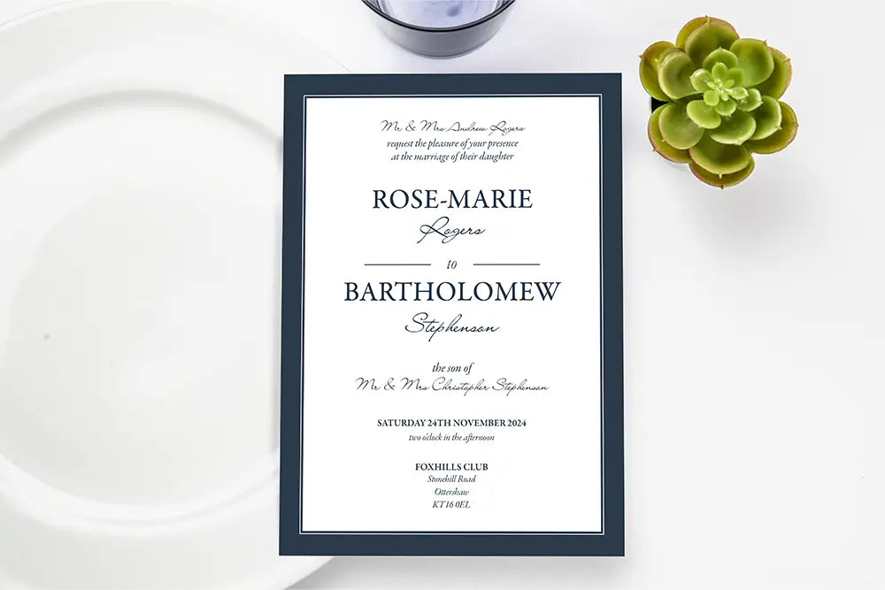 Wedding Invitation Card Elegant