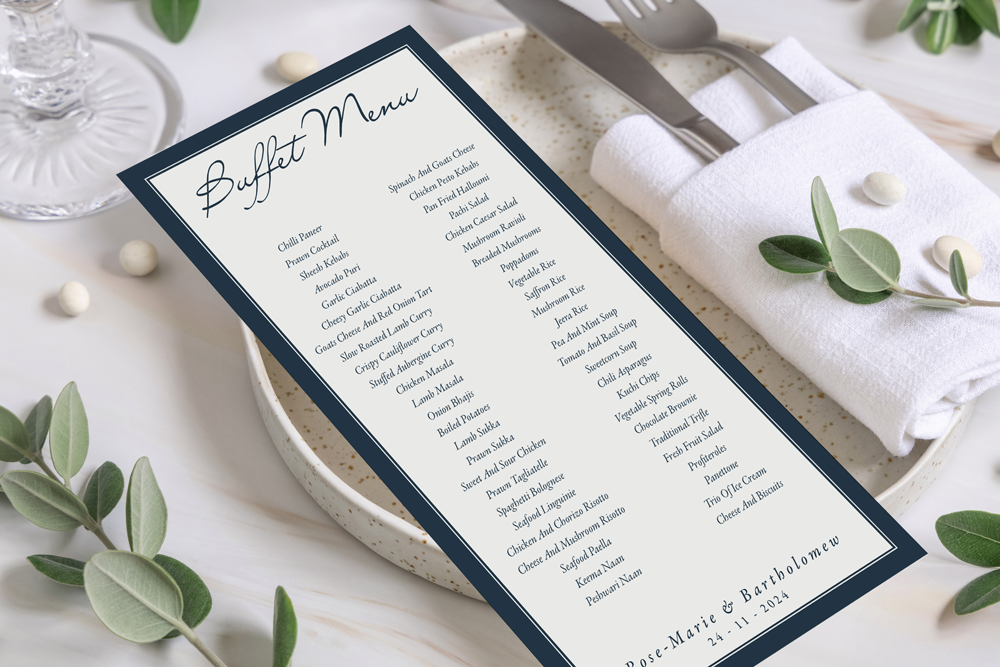 Buffet Menu