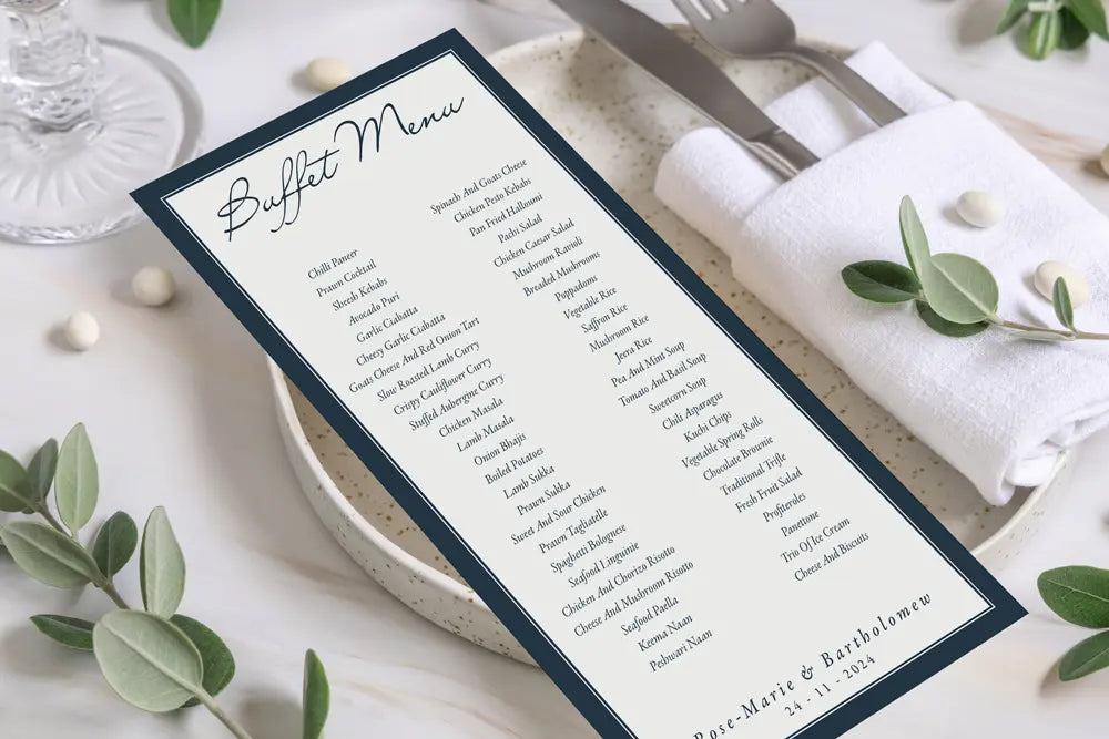 Buffet Menu Elegant