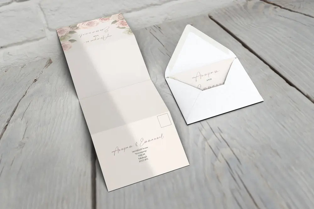 Accordion Wedding Invitation Exquisite