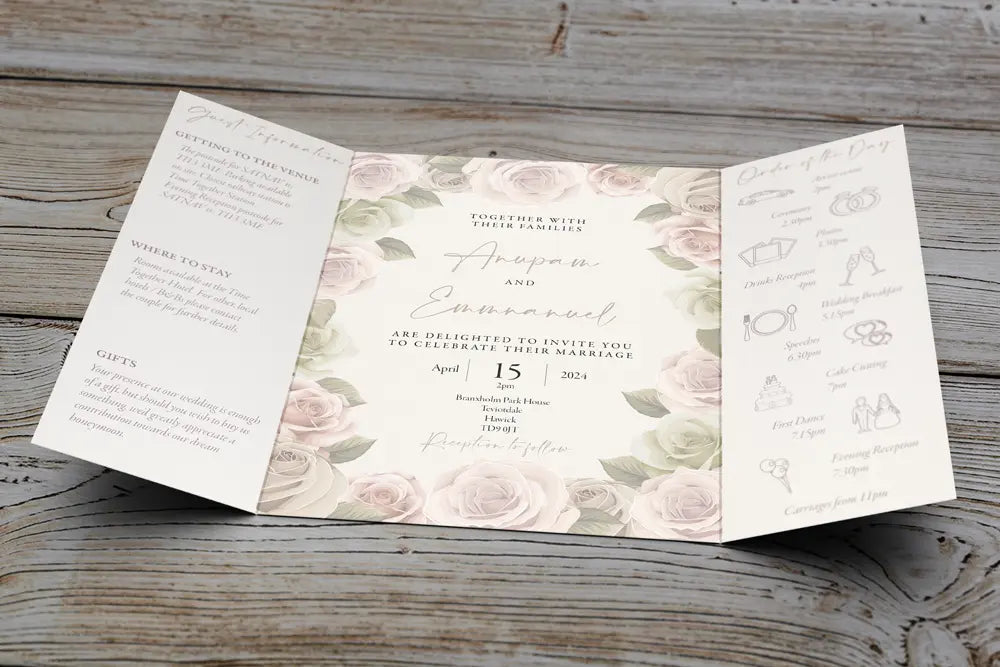 Gatefold Wedding Invitation Exquisite