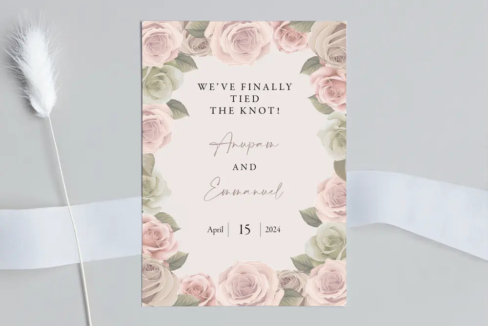 Wedding Announcement Card Exquisite