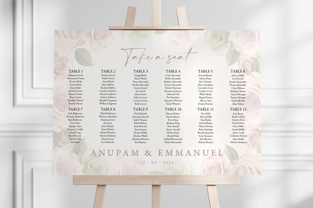 Seating Plan Sign Exquisite