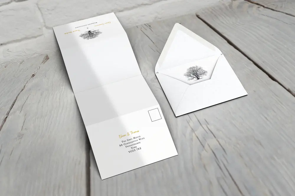 Accordion Wedding Invitation Fallen For You