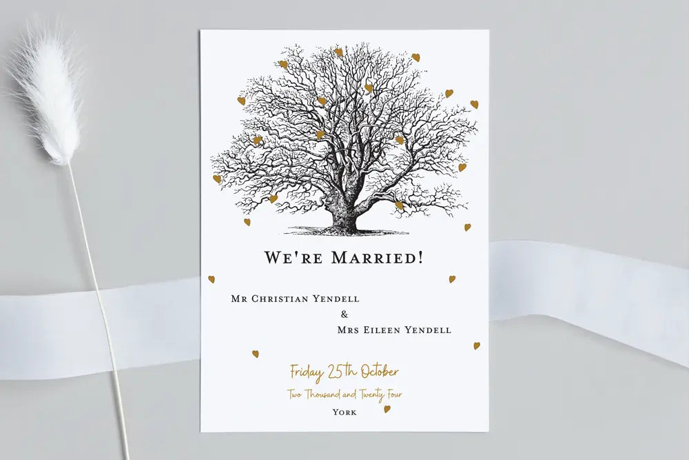 Wedding Announcement Card Fallen For You