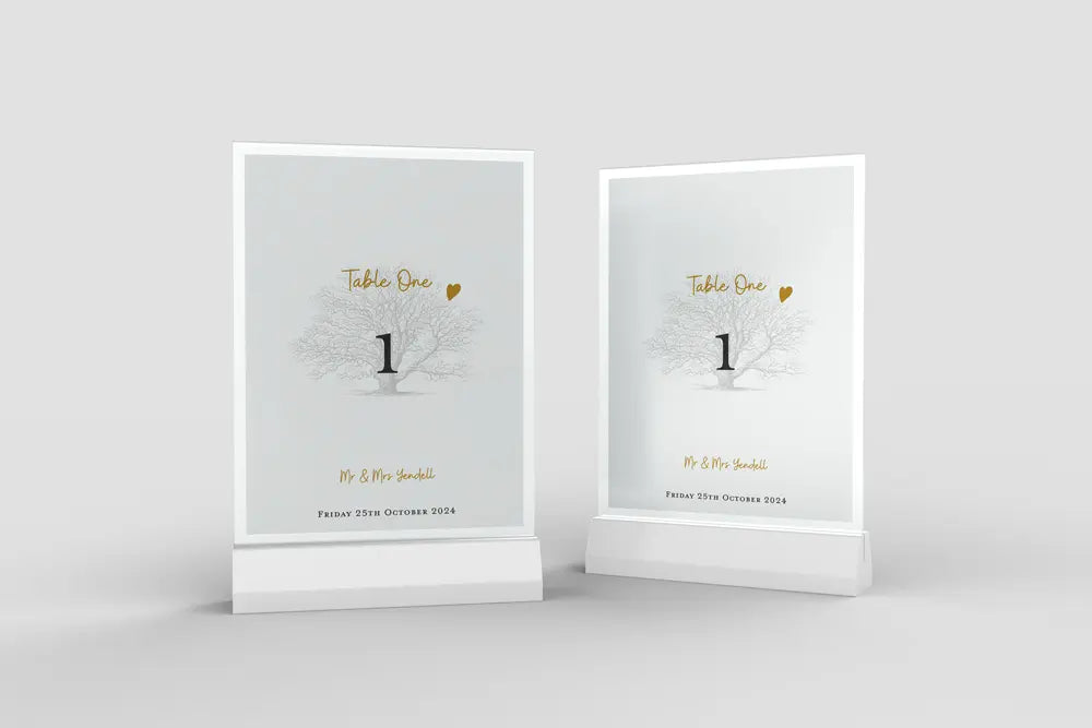 Table Number Sign Fallen For You