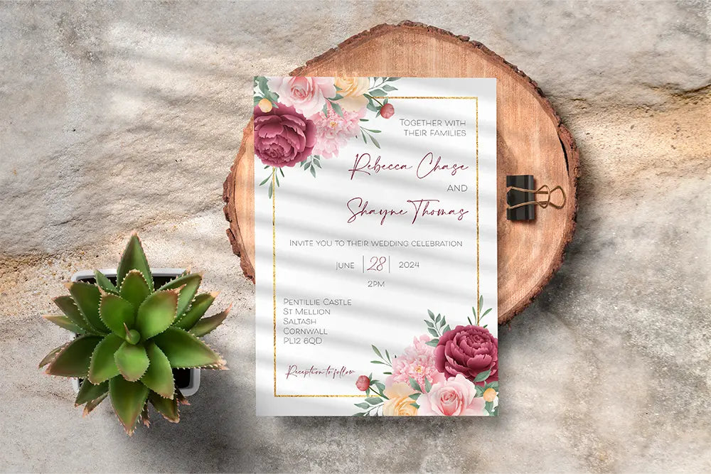 Wedding Invitation Card Floral