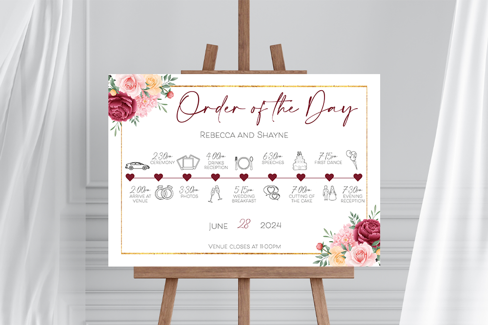 Order of the Day Sign