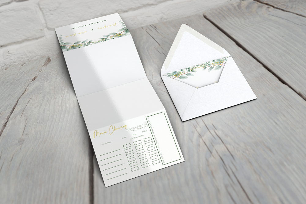 Accordion Wedding Invitation Deluxe