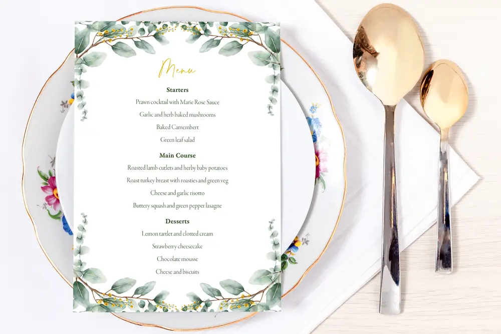Set Menu Golden Eucalyptus