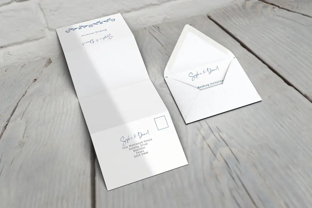 Accordion Wedding Invitation Impression