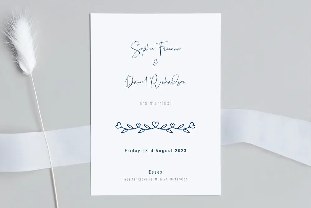 Wedding Announcement Card Impression