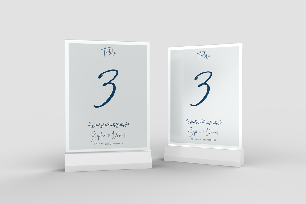 Table Number Sign