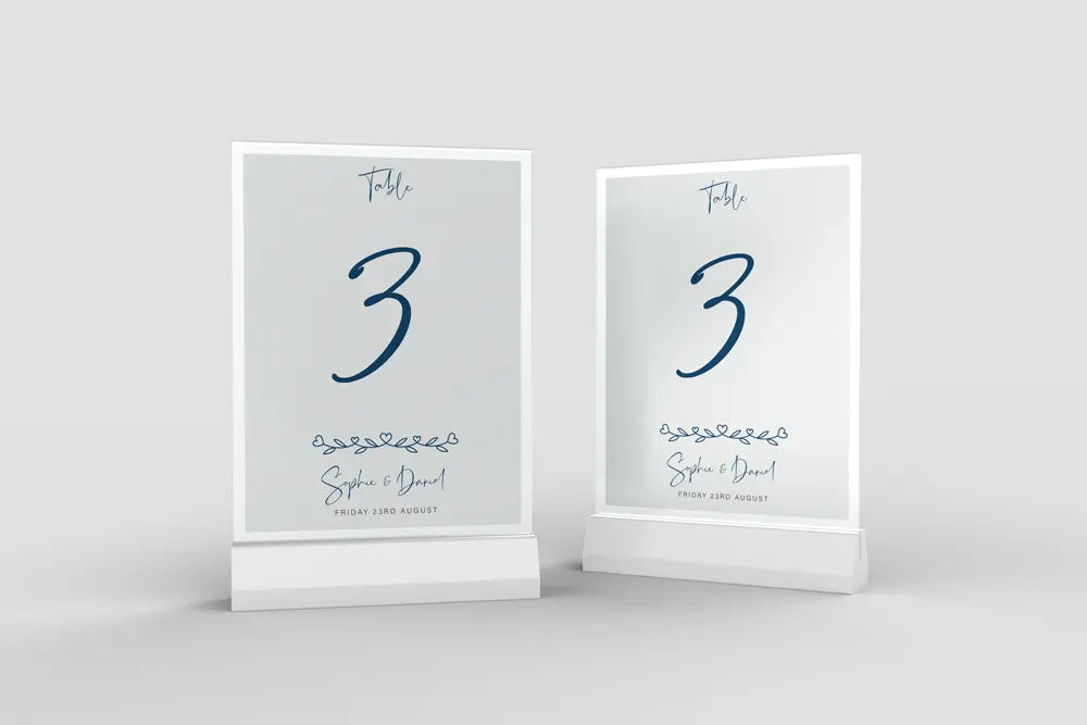 Table Number Sign Impression