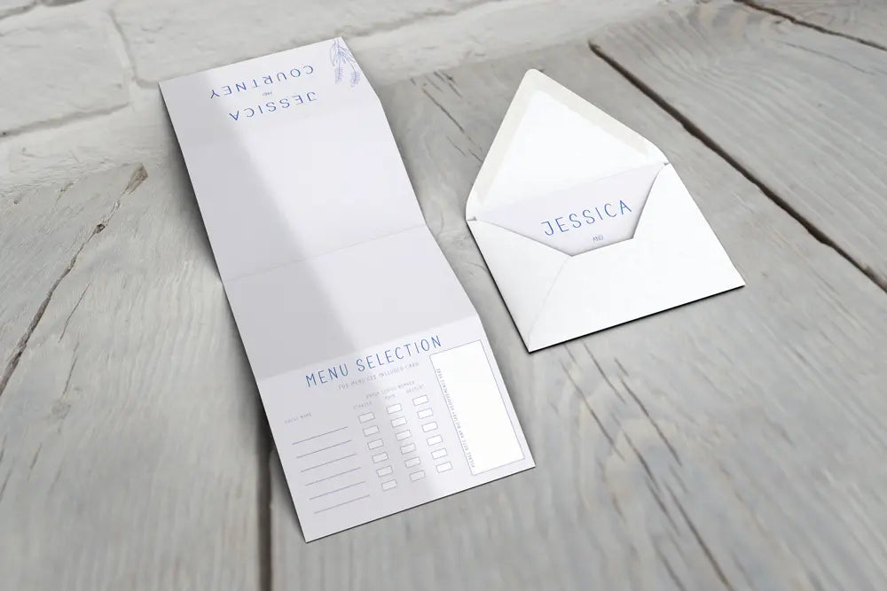 Accordion Wedding Invitation Deluxe Lavender