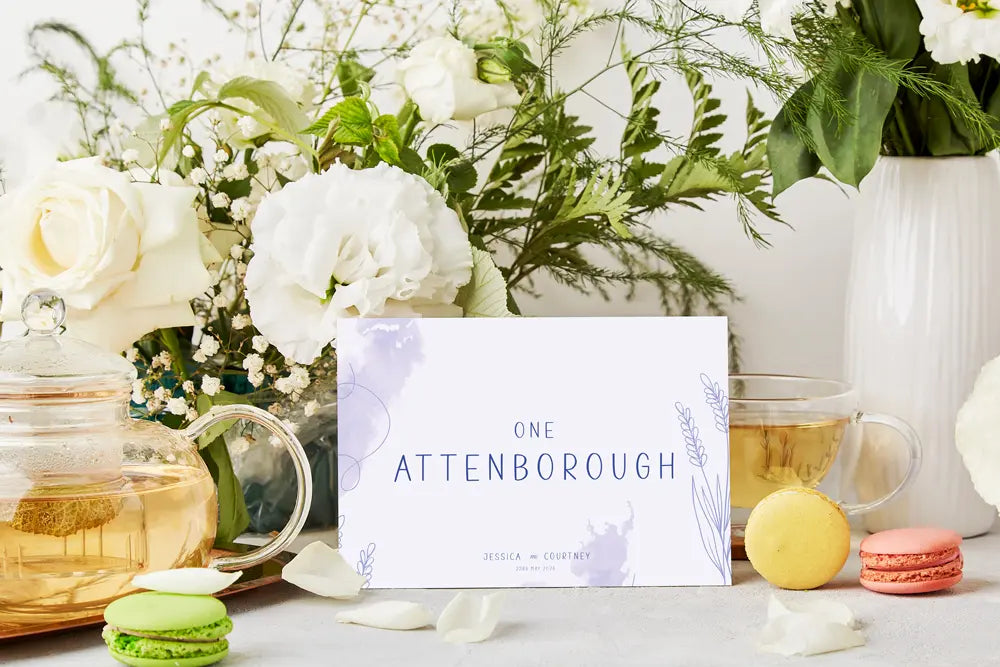 Table Name & Number Sign Lavender