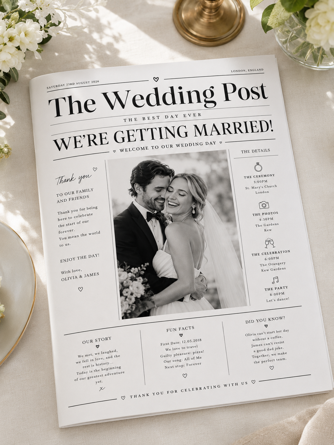 Wedding Newspaper Printing