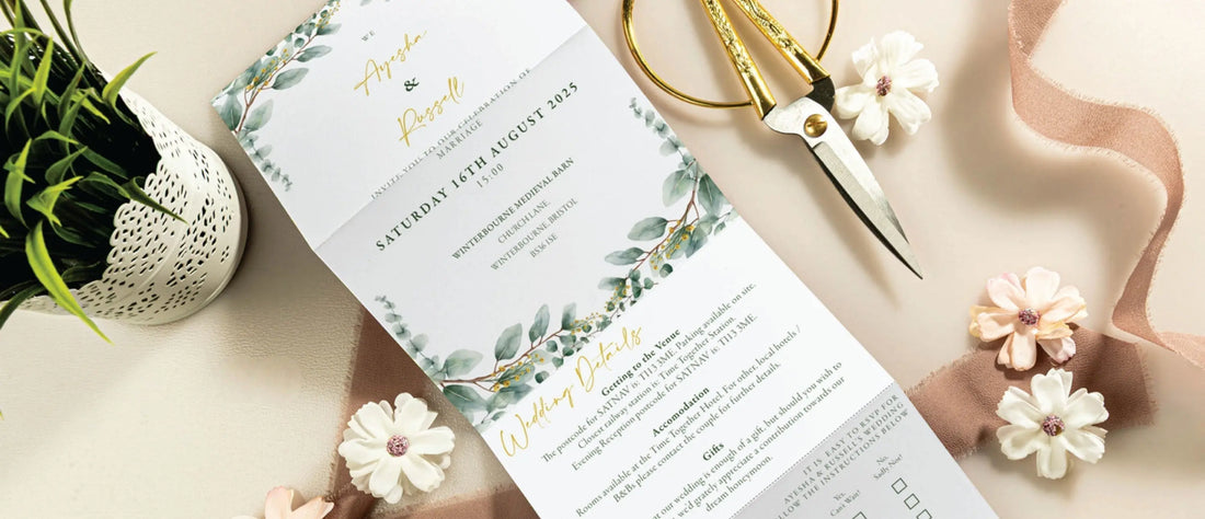 Folded Invitations and Foil: A Perfect Match