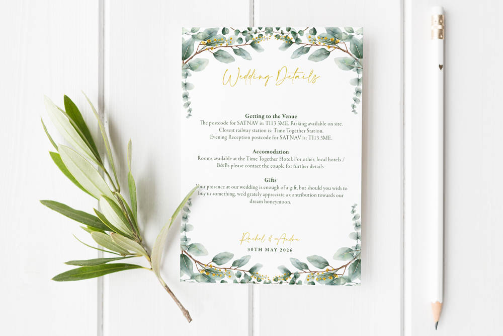 Guest Information Cards