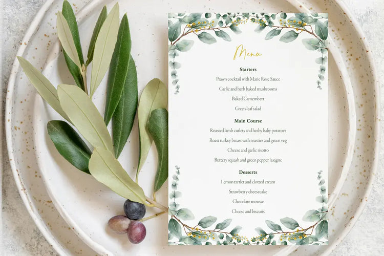 Wedding Menus