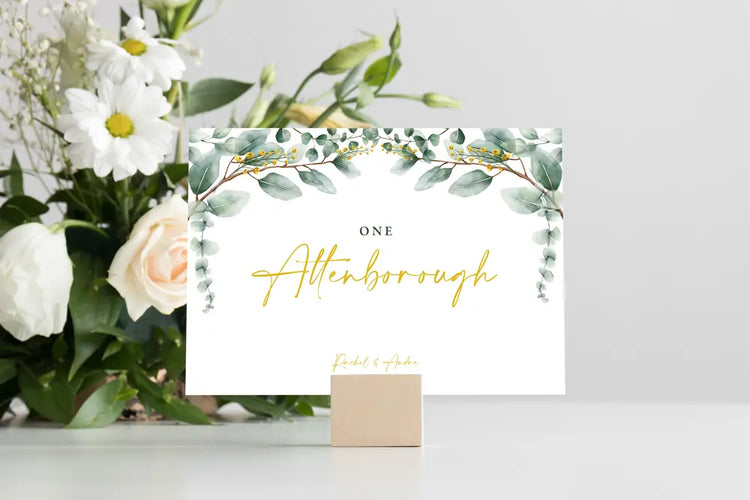 Table Name & Number Cards