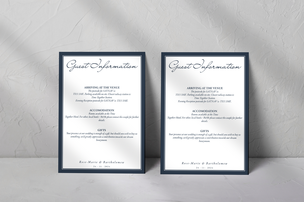 Guest Information Card