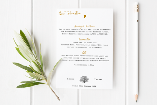 Guest Information Card