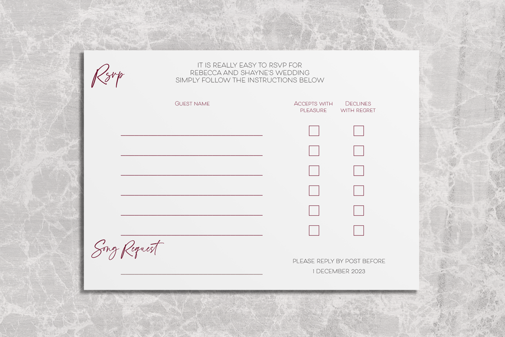 RSVP Card