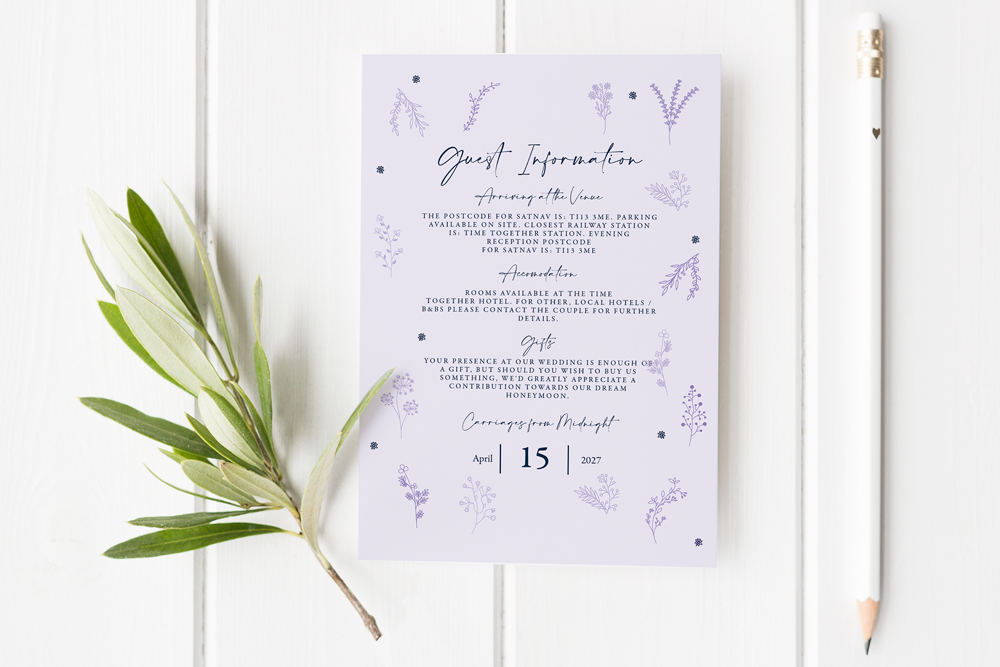 Guest Information Card