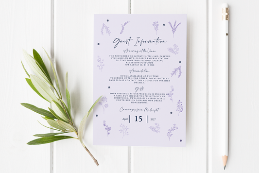 Guest Information Card