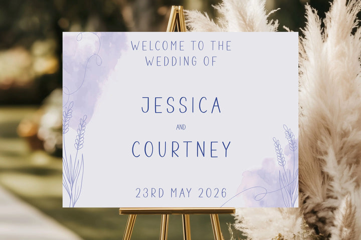 Welcome Sign Lavender