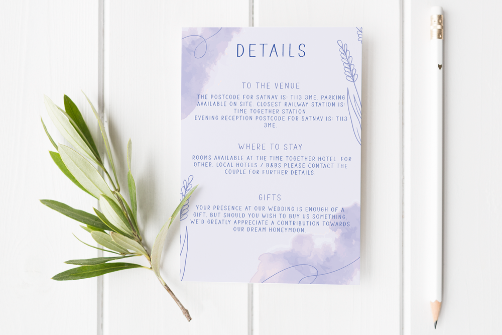 Guest Information Card