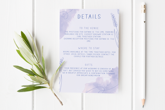 Guest Information Card