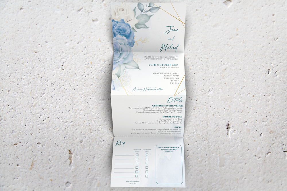 Accordion Wedding Invitation