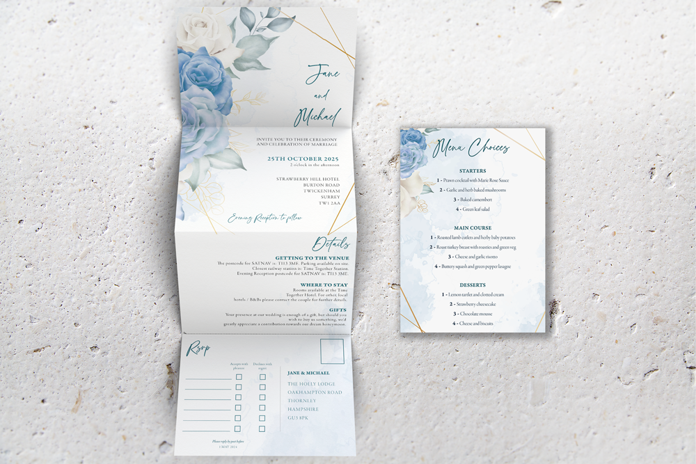 Accordion Wedding Invitation Deluxe